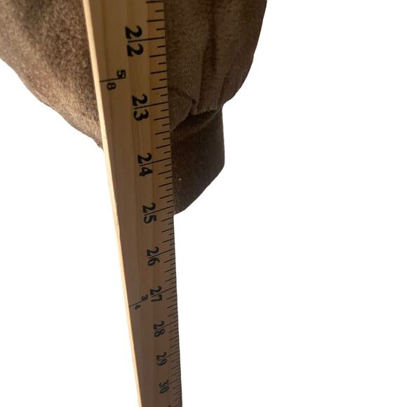 Identity Vintage 90s Men's Size Large Tan Leather Bomber Coat Jacket - Picture 12 of 12